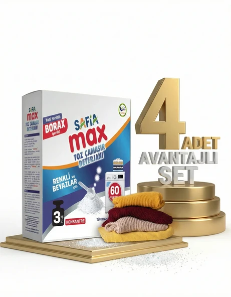 Safia Çamaşır Makinesi Toz Deterjanı 4x3 Kg ürün görseli 1