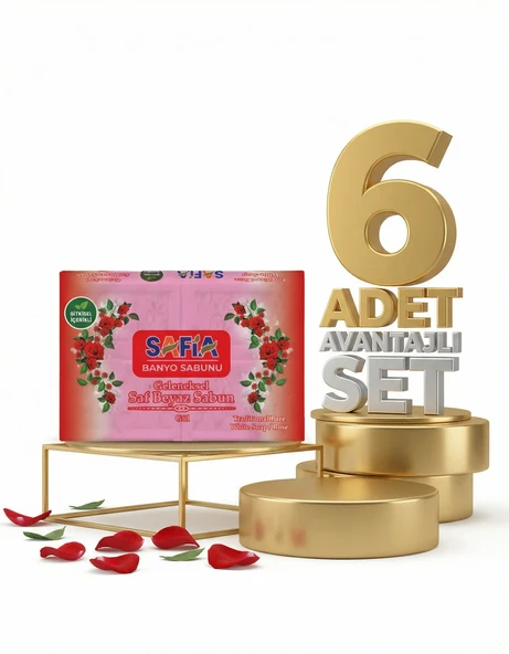 Safia Gül Banyo Sabunu 6x600 Gr ürün görseli 1