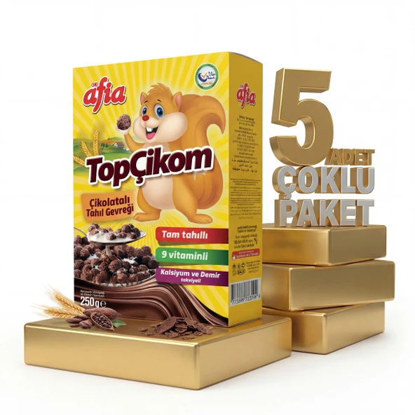 Afia Topçikom Çiko Tahıl Gevreği 5x250 Gr ürün görseli 1