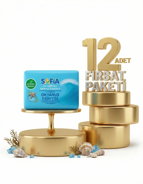 Safia Gliserinli Okyanus Esintisi Banyo Sabunu 12x150 Gr ürün görseli 1
