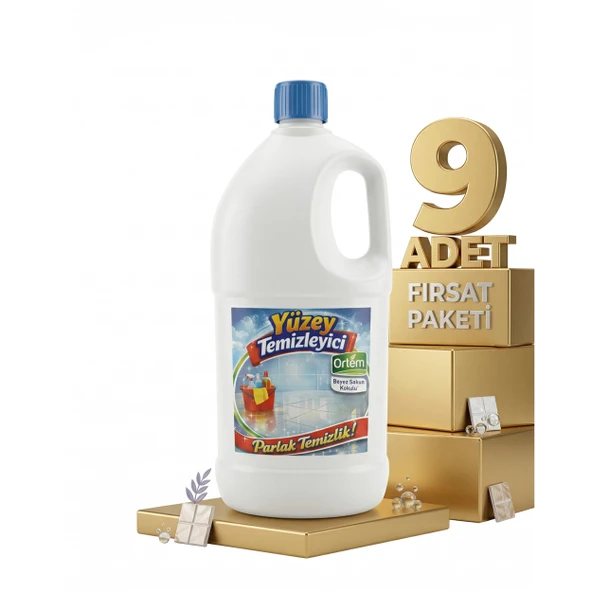 Ortem Beyaz Sabun Kokulu Yüzey Temizleyici 9x2,5 Kg ürün görseli 1
