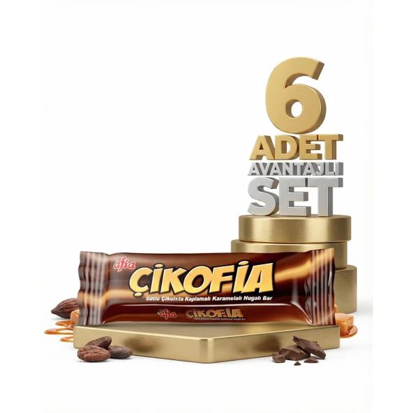 Afia Çikofia Sütlü Çikolata Kaplamalı Bar 6x40 Gr ürün görseli 1