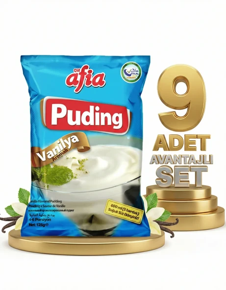 Afia Vanilyalı Puding 9x125 Gr - Resim 2