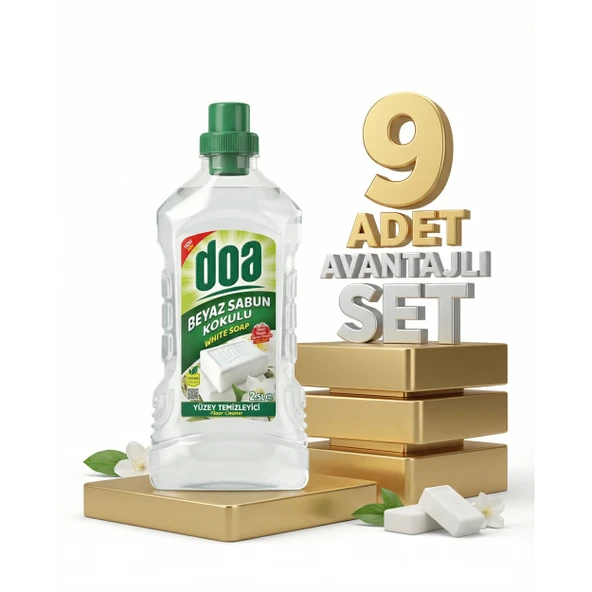 Doa Yüzey Temizleyici Beyaz Sabun 9x2,5 Lt ürün görseli 1