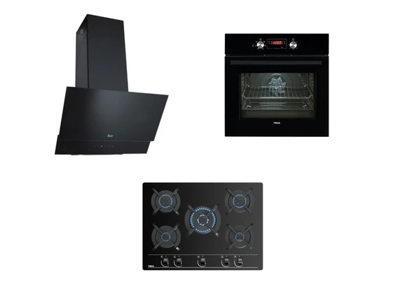 TEKA ATV 60 BLACK - HAK 625 BK - TEKA OCAK GBC 75030 3'LÜ SET ürün görseli 1