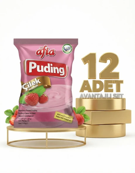 Afia Çilekli Puding 12x115 Gr - Resim 2