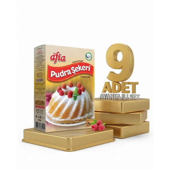 Afia Pudra Şekeri 9x125 Gr ürün görseli 1