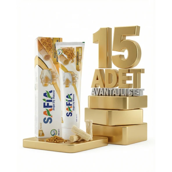 Safia Diş Macunu Misvak ve Propolis 15x100 ml - Resim 2