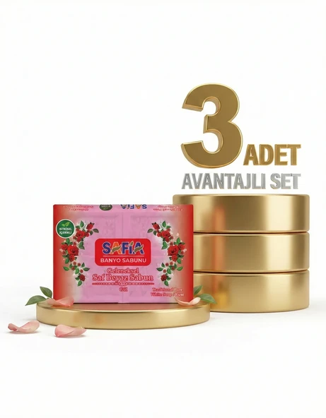 Safia Gül Banyo Sabunu 3x600 Gr ürün görseli 1
