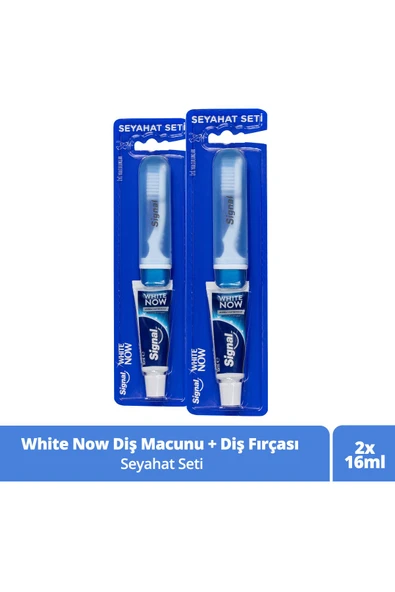 White Now Seyahat Seti Diş Macunu 16 ml X2 Diş Fırçası X2 ürün görseli 1