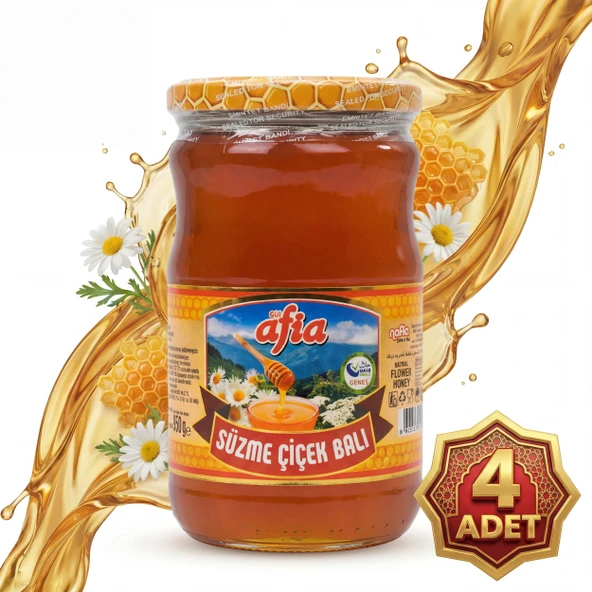 Afia Süzme Çiçek Bal 4x850 Gr - Resim 3