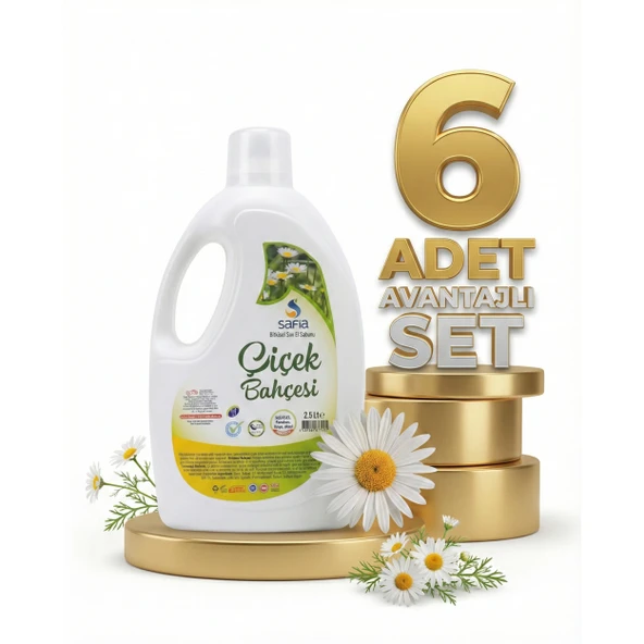 Safia Çiçek Bahçesi Sıvı El Sabunu 6x2,5 Lt ürün görseli 1