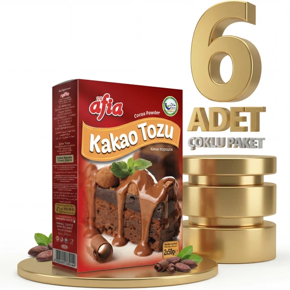 Afia Kakao Tozu 6x100 Gr - Resim 2