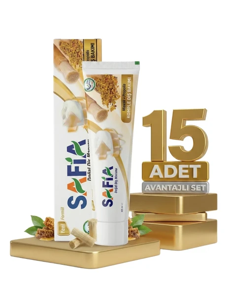 Safia Diş Macunu Misvak ve Propolis 15x60 ml ürün görseli 1
