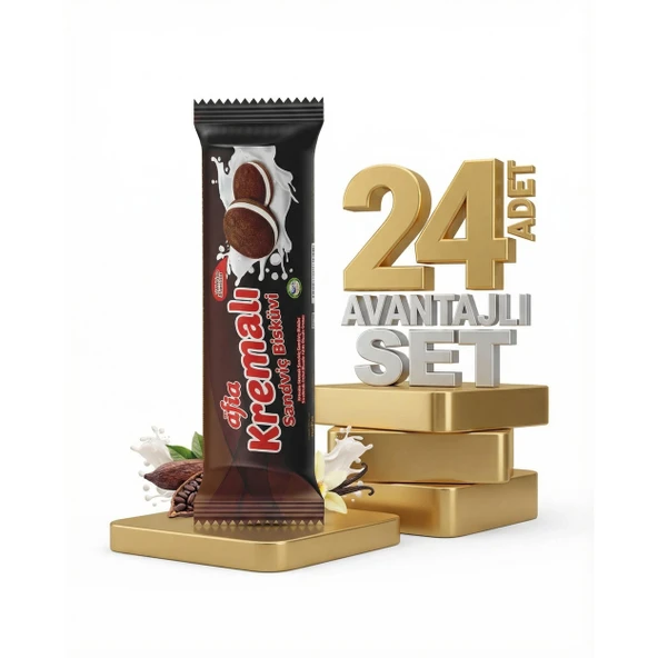 Afia Kakao Kremalı Sandviç Bisküvi 24x60 Gr ürün görseli 1