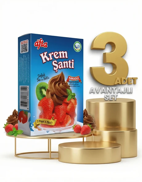 Afia Kakaolu Krem Şanti 3x150 Gr ürün görseli 1