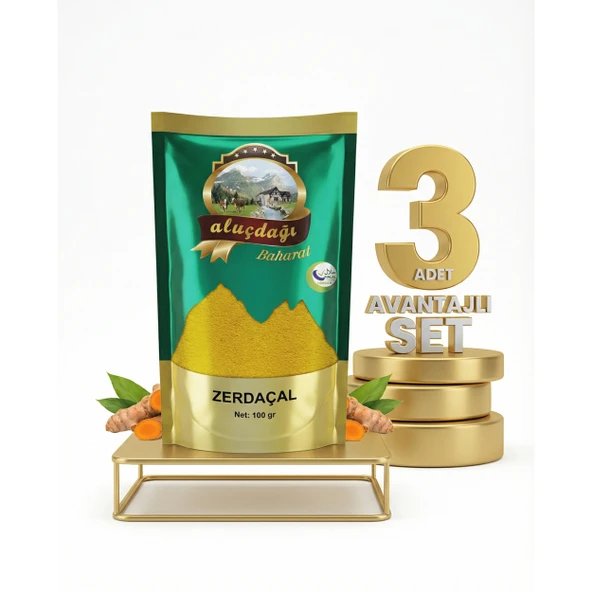 Aluçdağı Zerdeçal 3x100 Gr ürün görseli 1