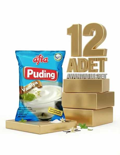Afia Vanilyalı Puding 12x125 Gr - Resim 2