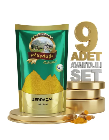 Aluçdağı Zerdeçal 9x100 Gr ürün görseli 1