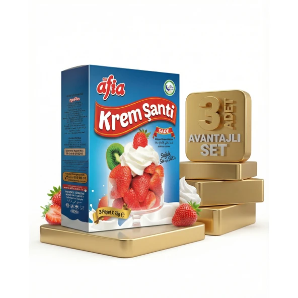 Afia Sade Krem Şanti 3x75 Gr(225 Gr) x 3 ürün görseli 1