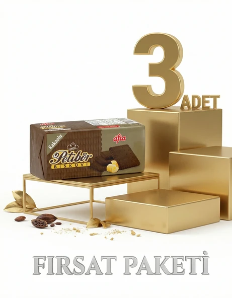 Afia Kakaolu Petibör Bisküvi 3x180 Gr ürün görseli 1