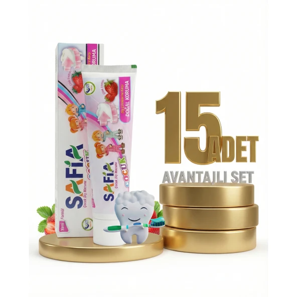 Safia Çocuk Diş Macunu 15x60 ml - Resim 2