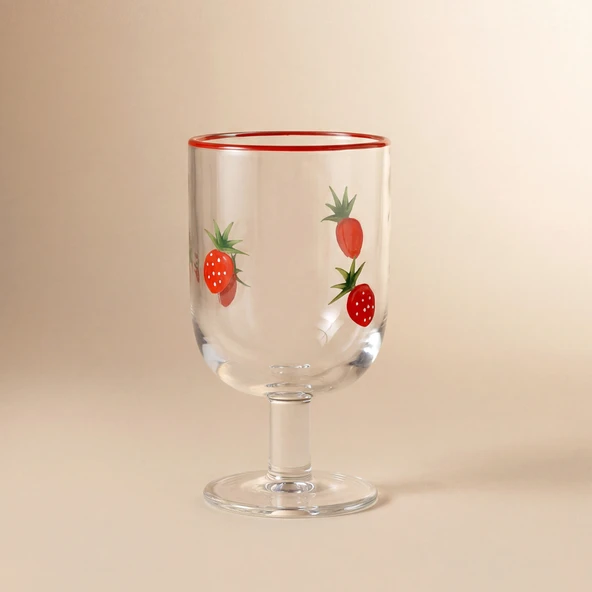 Karaca Strawberry Kadeh 390 ml Kırmızı ürün görseli 1