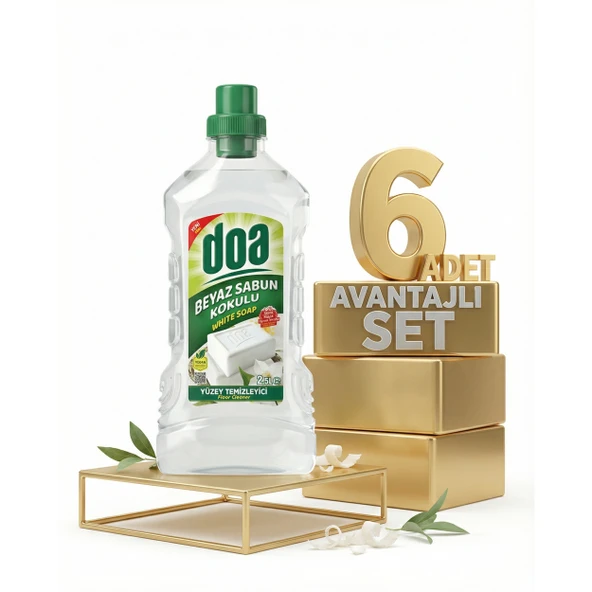 Doa Yüzey Temizleyici Beyaz Sabun 6x2,5 Lt ürün görseli 1