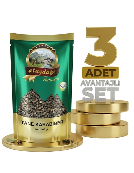 Aluçdağı Tane Karabiber 3x100 Gr ürün görseli 1