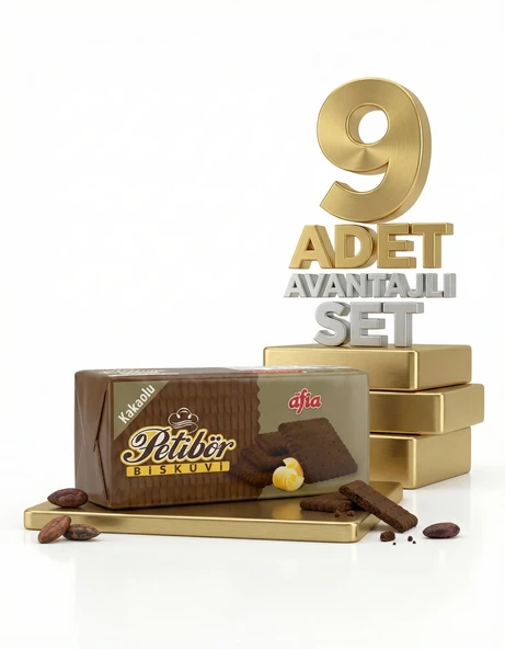 Afia Kakaolu Petibör Bisküvi 9x180 Gr ürün görseli 1