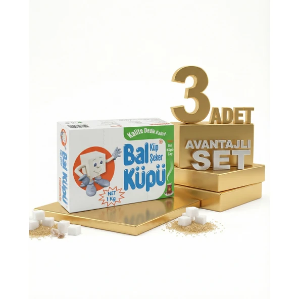 Balküpü Küp Şeker 3x1 Kg ürün görseli 1
