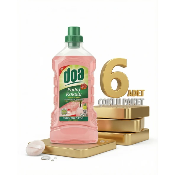 Doa Yüzey Temizleyici Pudra Kokulu 6x2,5 Lt ürün görseli 1