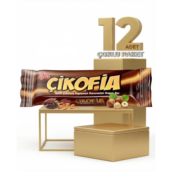 Afia Çikofia Sütlü Çikolata Kaplamalı Bar 12x40 Gr ürün görseli 1