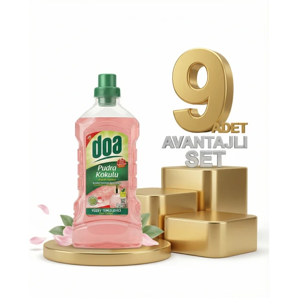 Doa Yüzey Temizleyici Pudra Kokulu 9x2,5 Lt ürün görseli 1