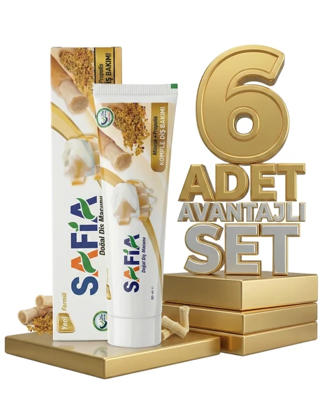 Safia Diş Macunu Misvak ve Propolis 6x60 ml - Resim 2