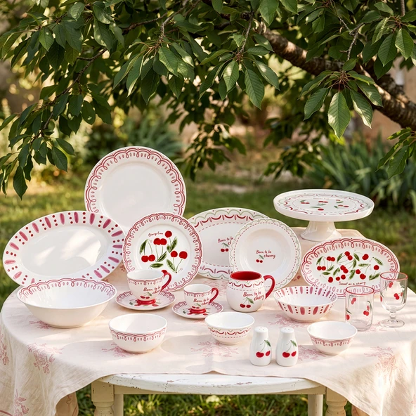 Karaca Cherry Time Servis Tabağı 27 cm - Resim 6