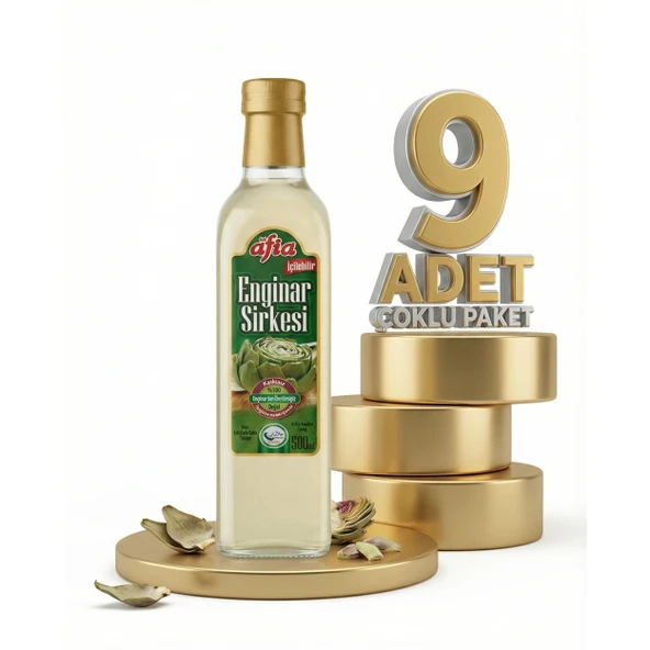 Afia Enginar Sirkesi Cam Şişe 9x500 Ml ürün görseli 1