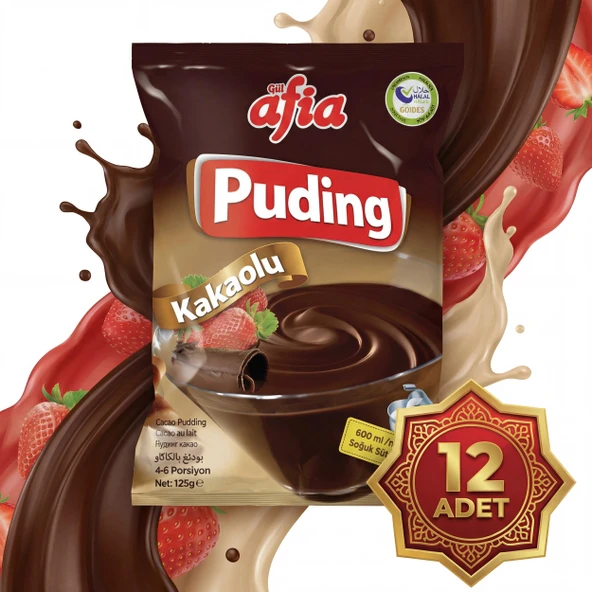 Afia Kakaolu Puding 12x125 Gr - Resim 5