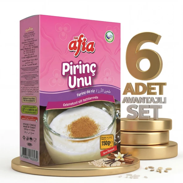 Afia Pirinç Unu 6x150 Gr ürün görseli 1