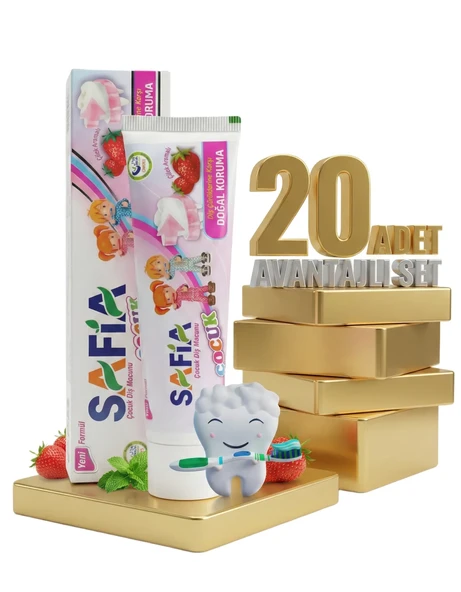 Safia Çocuk Diş Macunu 20x60 ml - Resim 2