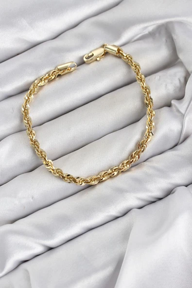 CM Singapur Model Zincir Gold Renk Kadın Bileklik ürün görseli 1
