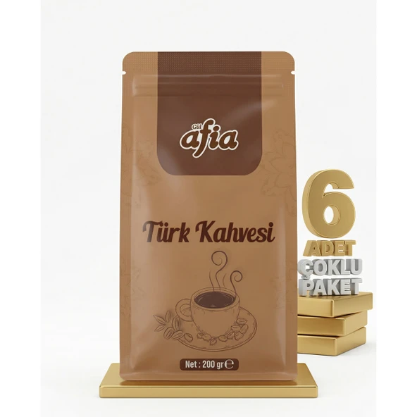 Afia Türk Kahvesi 6x200 Gr - Resim 2