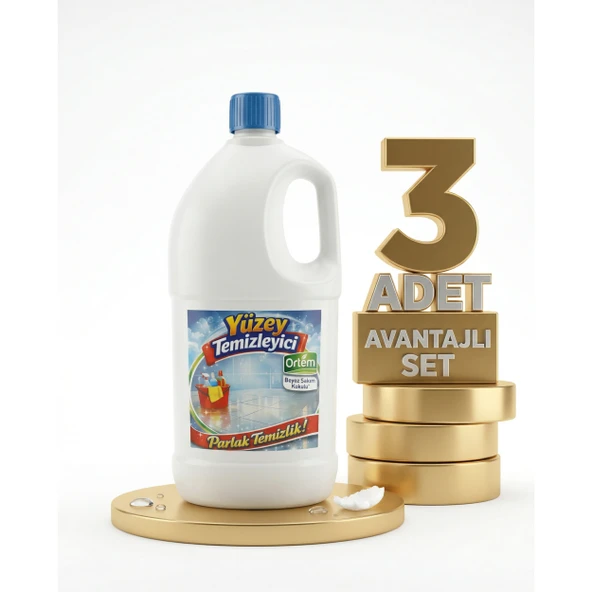 Ortem Beyaz Sabun Kokulu Yüzey Temizleyici 3x2,5 Kg ürün görseli 1