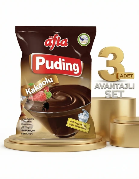 Afia Kakaolu Puding 3x125 Gr ürün görseli 1