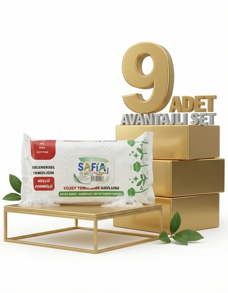 Safia Yüzey Temizleme Havlusu 9x50 Adet ürün görseli 1