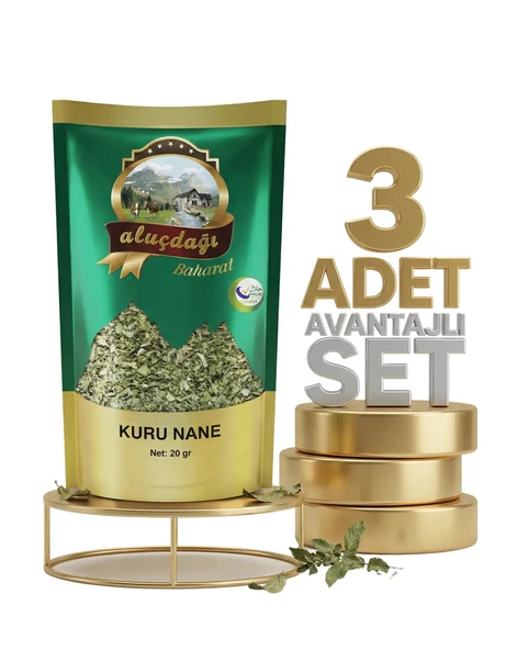 Aluçdağı Kuru Nane 3x100 Gr ürün görseli 1