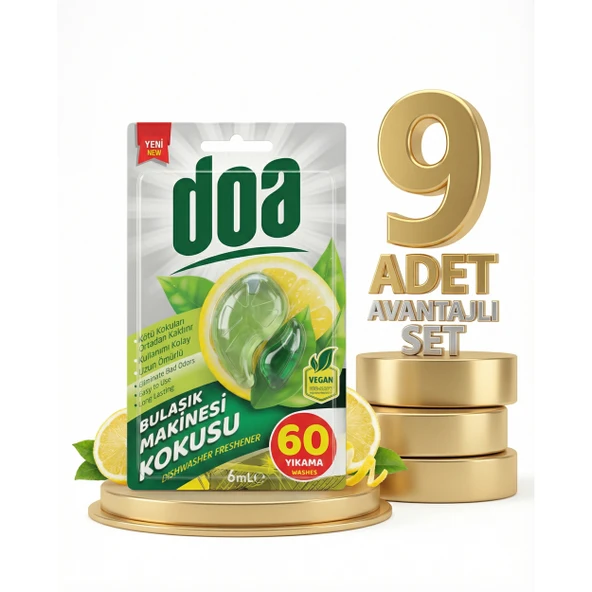 Doa Bulaşık Makinesi Kokusu 60 Yıkama 9x6 Ml ürün görseli 1