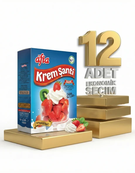 Afia Sade Krem Şanti 3x75 Gr(225 Gr) x 12 ürün görseli 1