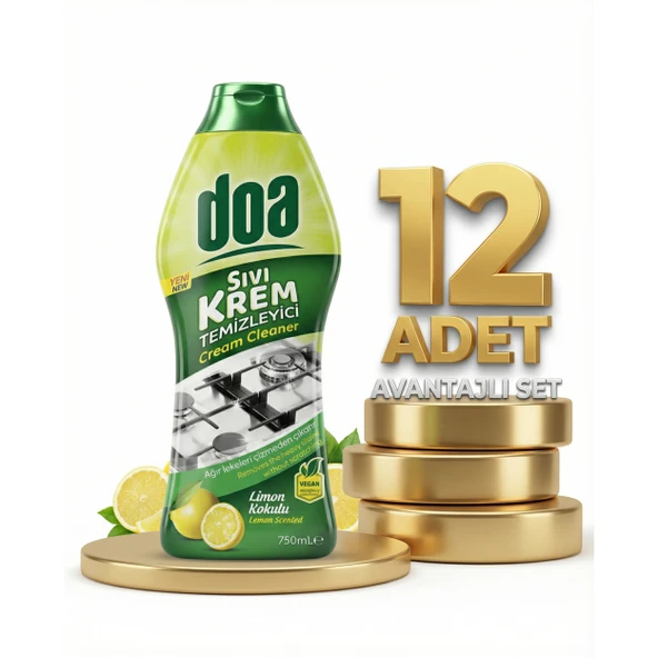 Doa Sıvı Krem Temizleyici Limon Kokulu 12x750 Ml ürün görseli 1