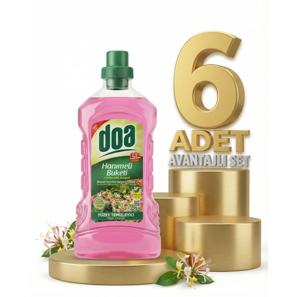 Doa Yüzey Temizleyici Hanımeli 6x2,5 Lt ürün görseli 1